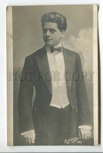 478362 Giuseppe ANSELMI Italian OPERA Singer TENOR Tuxedo Vintage PHOTO postcard