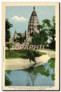 Old Postcard Marseilles Colonial Exhibition A corner of the palace gardens of...