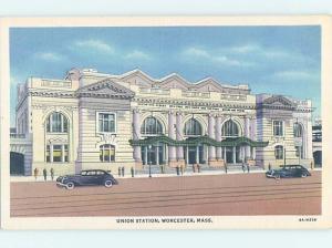 Unused Linen BUILDING SCENE Worcester Massachusetts MA H5202