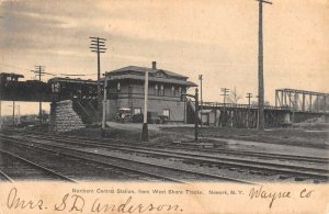 Newark New York Northern Central Railroad Station Antique Postcard KK1462