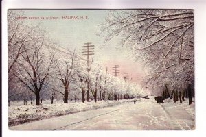 Sreet Scene in Winter, Halifax, Nova Scotia,