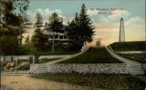 Groton Connecticut CT Dr. Winship's Residence 1900s-20s Vintage Postcard