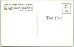 ISLE OF PALMS, South Carolina  SC  BEACH RESORT  ca 1960s  VW Bug  Postcard