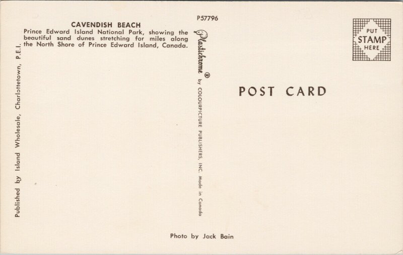 Cavendish Beach PE PEI Unused Vintage Postcard F30