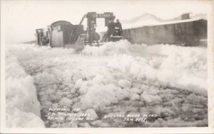 Prince George BC Nechako River Flood 1937 CN Railway Yard Scarce RP Postcard H53