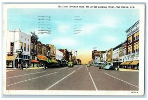 1946 Garrison Avenue From 9th Street Looking West Fort Smith AR Shops Postcard