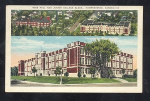 INDEPENDENCE KANSAS JUNIOR COLLEGE NEES HALL MULTI VIEW VINTAGE POSTCARD