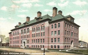 Vintage Postcard 1913 Dorchester High School Building Massachusetts Mass.