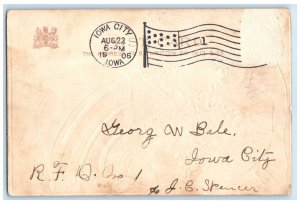 1906 Birthday Trompo Spin Children Embossed Iowa City IA Antique Postcard