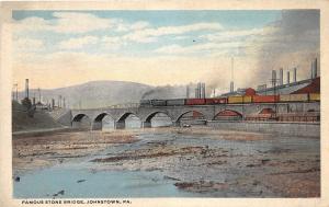D62/ Johnstown Pennsylvania Pa Postcard c1910 Famous Stone Bridge Factory