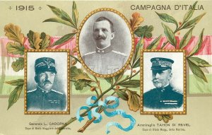 Postcard 1915 Campagna d'Italia, Military Leaders Cadorna, Tahon di Revel