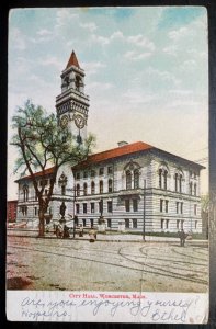 Vintage Postcard 1911 Worcester City Hall, Worcester, Massachusetts (MA)
