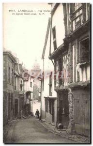 Old Postcard Lamballe Dufour Street and Church of Saint John