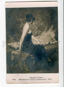 264260 BELLE Woman in Black by PENOT Vintage Paris SALON PC 