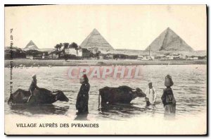 Postcard Ancient Egypt Egyptian village near the pyramids