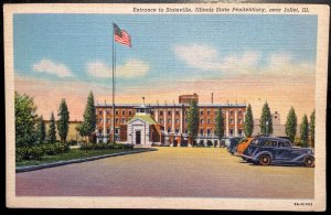 Vintage Postcard 1938 Entrance to Stateville Penitentiary, Joliet, Illinois (IL)