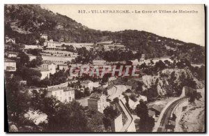Old Postcard Villefranche Train and Villas Malariba