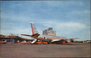 Boston Massachusetts MA Logan Airport American Airlines Airport Vintage Postcard