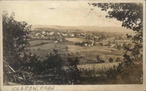 Sharon CT General View c1920 Real Photo Postcard