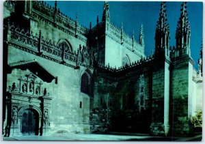 M-77571 Chapel of the Catholics Kings Façade nocturnal view Granada Spain