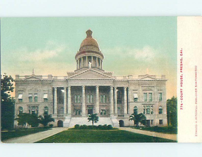 Pre-1907 COURTHOUSE SCENE Fresno California CA AF0312