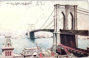 Postcard BRIDGE SCENE Brooklyn New York NY AI5062