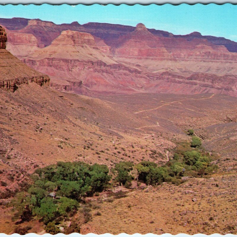 c1970s Grand Canyon Park, AZ Indian Garden Village Bright Angel Trail 4x6 PC M13