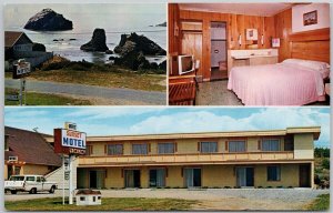 Sunset Motel Bandon Oregon OR Hotel USA Unused Vintage Postcard H64