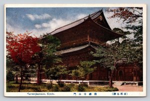 Nanzenji Temple's Sanmon Gate KYOTO Japan Vintage Postcard 0529