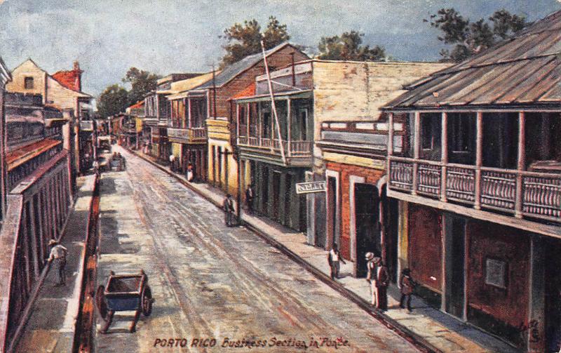 Business Section, Ponce, Puerto Rico, Early Tuck's Postcard, Unused