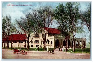 c1910 Minnaqua Club Pueblo Colorado CO Antique Unposted Car Scene Postcard