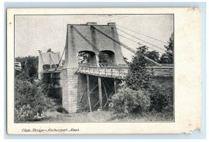 Chain Bridge Newburyport MA Mass Massachusetts Postcard (Y36)