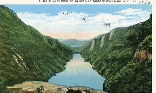 NY - Adirondacks, Ausable Lakes from Indian Head