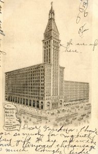 Postcard 1906 View of Montgomery Ward & Co. Building in Chicago, IL.  L1