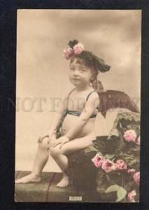 3026241 Girl as Winged Angel Vintage Photo PC