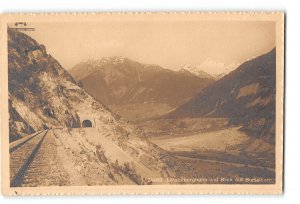 Switzerland RPPC Real Photo 1915-1930 Lötschbergbahn und Blick auf Bortelhorn