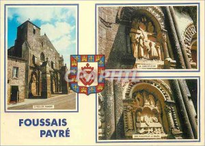 Postcard Modern Foussais Payre (Vendee) The Romanesque church crucifixion the...