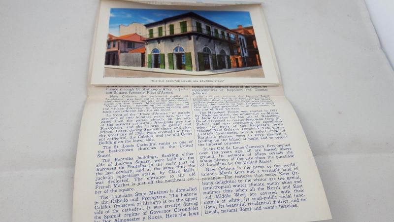 Romantic New Orleans - Vintage Fold-out Postcard
