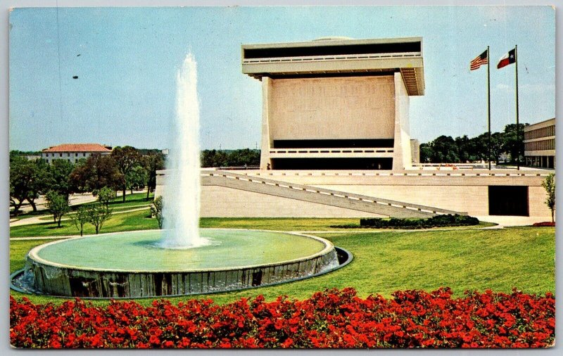 Austin Texas 1960s Postcard LBJ Lyndon Johnson Library Campus University Texas