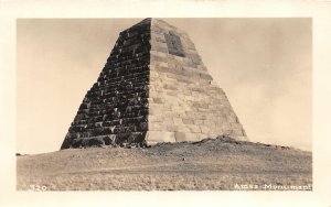 F83/ Laramie Wyoming Postcard RPPC c1930s Ames Monument