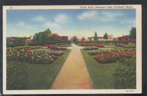 America Postcard - Circle Park, Deerings Oaks, Portland, Maine T9942