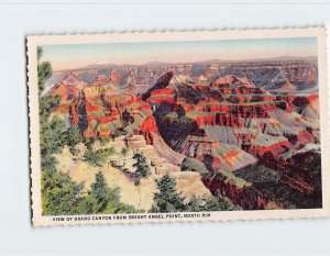 Postcard View Of Grand Canyon From Bright Angel Point, North Rim, Arizona