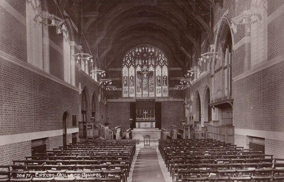 The Organ in Chapel at Epsom College Surrey Antique Real Photo Postcard