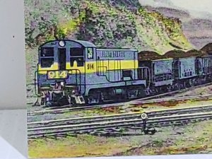 Locomotive Train Vintage Postcard Hull-Rust Mine Hibbing Minnesota diesel & ore