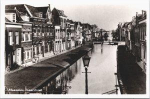 Netherlands Maassluis Veerstraat  Vintage RPPC 04.14