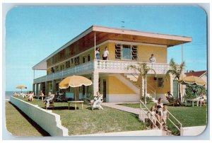 Daytona Beach Florida FL Postcard The Deuville Apartments And Hotel Rooms 1955