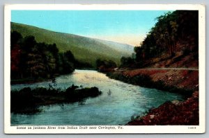 Jackson River  Covington   Virginia    Postcard