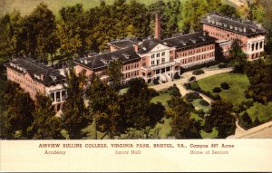 Virginia Bristol Sullins College Aerial View Showing The Academy Junior Hall ...