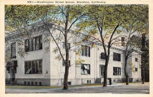 B88/ Stockton California Ca Postcard c1910 Washington Street School Building