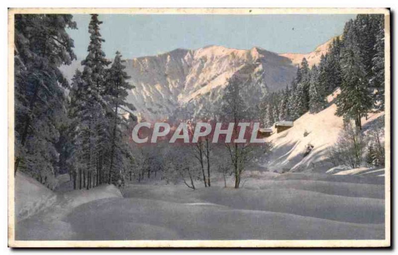 Postcard Old Gebirgslandschaft Im Winter